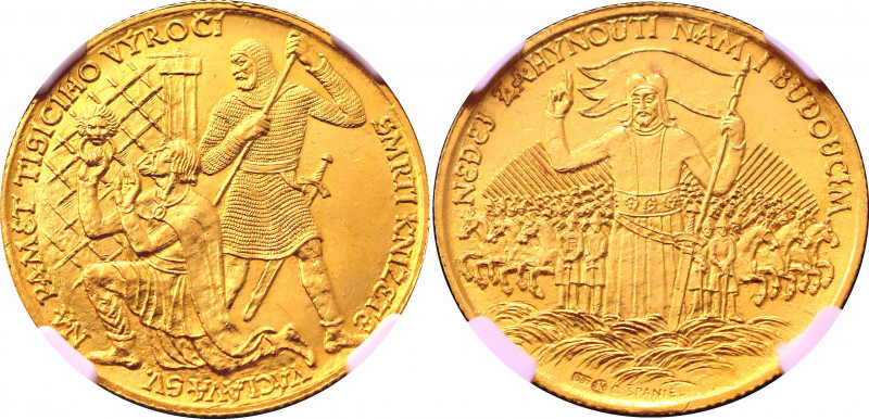 Czechoslovakia Gold 3 Dukat 1929 NGC MS 62
KM# X10; St. Wenceslaus 1000th Death...