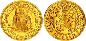 Czechoslovakia 1 Dukat 1931
KM# 8; Without serial numbers; Gold (.986) 3.49 g., 19.75 mm.; Mintage 43 482 pcs; UNC with full mint luster