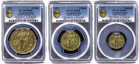 Czechoslovakia 1 - 2 - 5 Dukat 1973 Restrike PCGS
Set of gold restrikes of 1929 medal made in 1973.