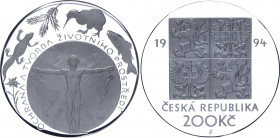 Czech Republic 200 Korun 1994 NGC PF 70 Ultra Cameo
KM# 14; Silver, Proof; Protection of the Environment