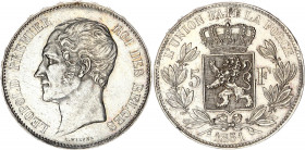 Belgium 5 Francs 1851
KM# 17; Silver 24.72 g.; Leopold I; AUNC-UNC, mint luster, rare condition.