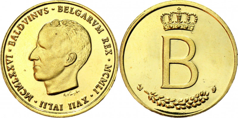 Belgium 20 Francs 1976
Gold (900); 6.44g.; Baudouin; Proof