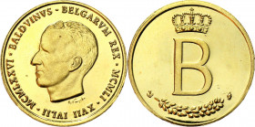 Belgium 20 Francs 1976
Gold (900); 6.44g.; Baudouin; Proof