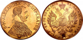 Bulgaria 4 Dukat 1900 PCGS AU
Bit# 5. Very rare coin! Imitation of Austrian 4 Ducat of Franz Joseph with Alexander II of Russia.