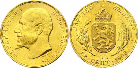 Bulgaria 20 Leva 1912
KM# 33; Gold 6.45g; Ferdinand I; AUNC