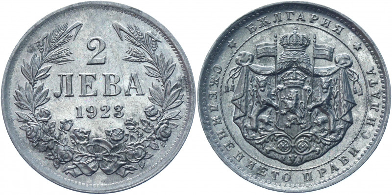 Bulgaria 2 Leva 1923
KM# 36; Aluminium 2.45g; Boris III; Mint luster; AUNC-UNC