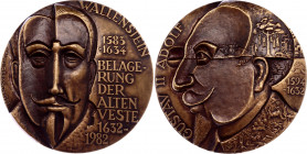 Finland Bronze Wallenstein Medal 1982
Medal for the 350 anniversary of the Battle of the Old Vesti in Furth. Gustaf Adolf / Wallenstein. Bronze, 374 ...