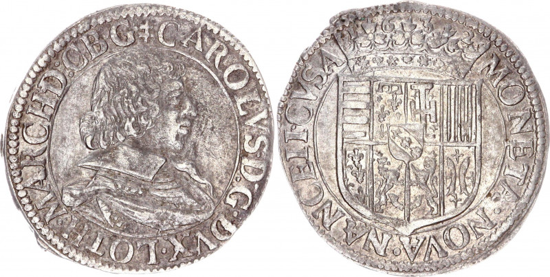 France Lorraine Teston 1632
KM# 45; Silver; Charles IV; XF/AUNC, probably unmou...