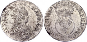France 1 Ecu 1716 A Overstruck
Dy# 1651; Silver; Louis XV; XF, unmounted