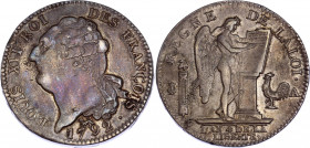 France 1 Ecu 1792 A
KM# 615.1; Silver; Louis XVI; AUNC/UNC with nice toning