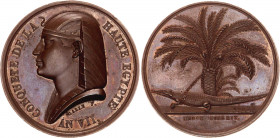 France Bronze Medal "Conquest of Upper Egypt" 1798 L'an 7
Hennin 896; Bronze 20.58 g., 35 mm.; By Gallé F.;Obv: DENON DIREXIT, Rev: CONQUETE DE LA HA...