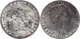 Great Britain 1 Crown 1819 LIX
KM# 675; Silver; George III; UNC with beautiful toning