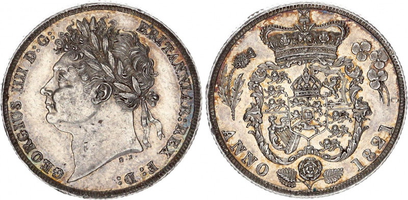 Great Britain 1 Shilling 1821
KM# 679; Sp# 3810; Silver 5.60 g.; George IV; AUN...
