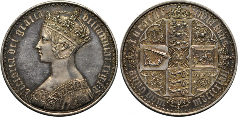Great Britain 1 Crown 1847 MDCCCXLVII
KM# 744; Sp# 3883; Silver, 28.25 g.; Vict...