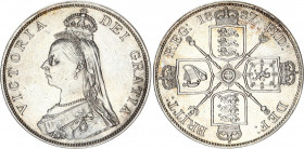 Great Britain 2 Florin 1887 Arabic 1
KM# 763; Sp# 3923; Silver 22.11 g.; Victoria; "Double Florin"; UNC