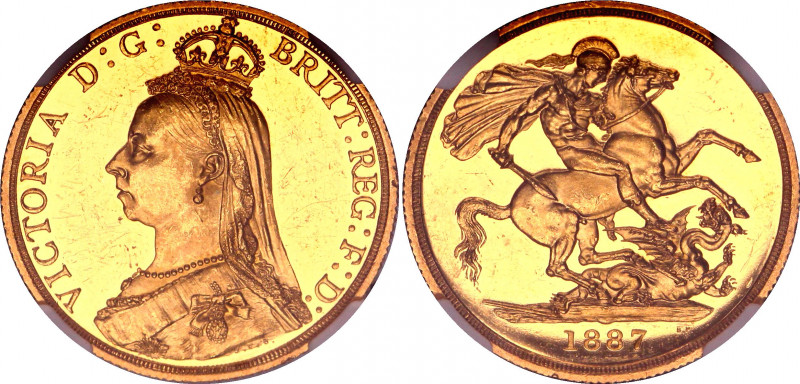 Great Britain 2 Pounds 1887 Proof NGC PF 60 CAMEO
KM# 768; Gold 16,0g. Proof. R...