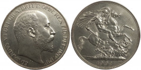 Great Britain 1 Crown 1902
KM# 803; Edward VII. Silver, AUNC with hairlines. Beautiful piece.
