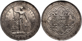 Great Britain Trade Dollar 1930
КМ# T5; Silver 26.90 g.; British Trade Dollar; Very rare this condition; Mint luster; UNC