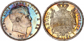 Italian States Kingdom of Napoleon 2 Lire 1809 M
C# 9.1; Silver 9.89 g.; Napoleon I; Mint: Milan; UNC, full mint luster.