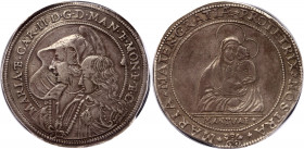 Italian States Mantova Ducatone 1637 - 1647 PCGS XF45
CNI 12. Ravegnani Morosini 10. MIR 681; Carlo II Gonzaga Nevers, 1637-1665. Maria Gonzaga, 1637...
