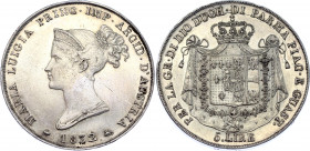 Italian States Parma 5 Lire 1832
KM# C30; Silver 24.70g.; Maria Luigia; AUNC