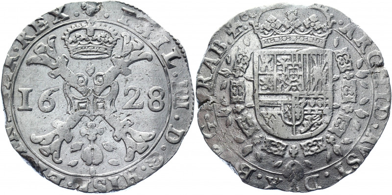 Spanish Netherlands Brabant Patagon 1628
KM# 53.3; Delm# 295; Dav. 4454; Silver...