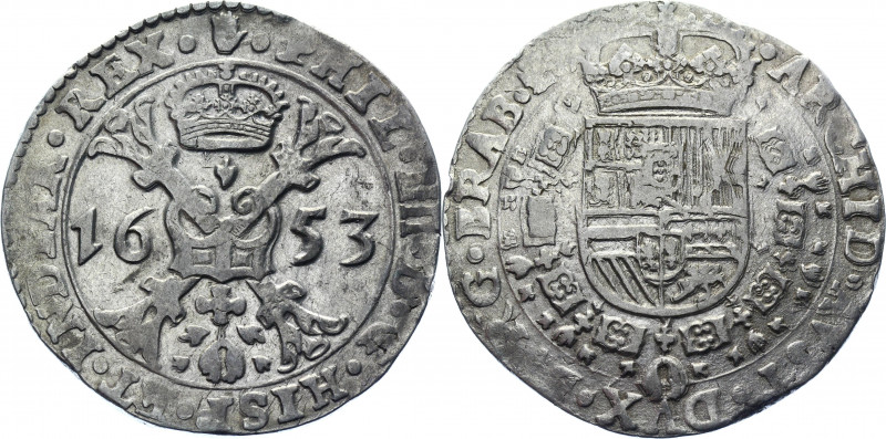 Spanish Netherlands Brabant Patagon 1653
KM# 53.1; Dav. 4462; Silver 28.02 g.; ...