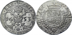 Spanish Netherlands Brabant Patagon 1653
KM# 53.1; Dav. 4462; Silver 28.02 g.; Philip IV; Mint: Antwerp; XF-AUNC