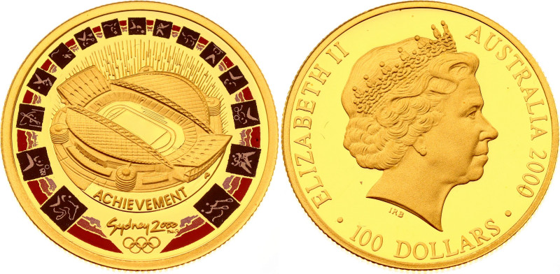 Canada 100 Dollars 2000
KM# No; Gold (583) 13.34g.; Elizabeth II; Sydney Olympi...