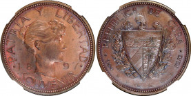 Cuba 1 Peso 1897 Pattern NGC MS63BN
KM# Pn97