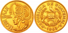 Guatemala 1/2 Ounce 1965
X# M20; Gold (900) 15.85g.; National Heroes-Tecun Uman; UNC
