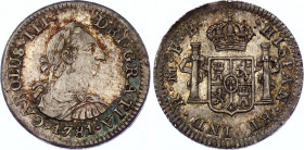 Mexico 1/2 Real 1781 FF
KM# 69.2; UNC with full mint luster!