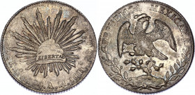 Mexico 8 Reales 1894 Mo AM
KM# 377.10; Silver; AUNC/UNC with nice toning
