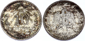 Mexico 10 Centavos 1919
KM# 429; Silver; UNC