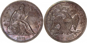 United States 1 Dollar 1871
KM# 100; Silver; "Seated Liberty"; AUNC/UNC- with outstanding toning