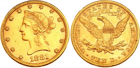 United States 10 Dollars 1881
KM# 102; Gold (.900), 16.72g. AUNC.