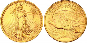 United States 20 Dollars 1908 D
KM# 127; Double Eagle - Saint-Gaudens. Gold (.900) 33,44g. UNC.