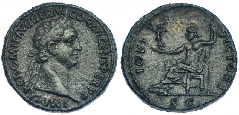 DOMICIANO. Sestercio. Roma (92-94). A/ Busto laureado a der.; IMP. CAES. DOMIT. ...
