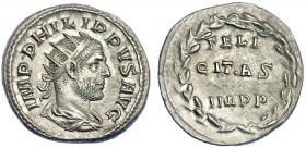 FILIPO I. Antoniniano. Roma (247-249). R/ FELI/CITAS/IMP. P. RIC-60. CH-39. MBC+.