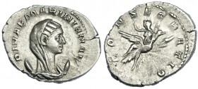 MARINIANA, esposa de Valeriano I. Antoniniano. Roma (254-256). R/ Mariniana volando a der. sobre pavo; CONSECRATIO. RIC-6. CH-16. Cospel ligeramente a...