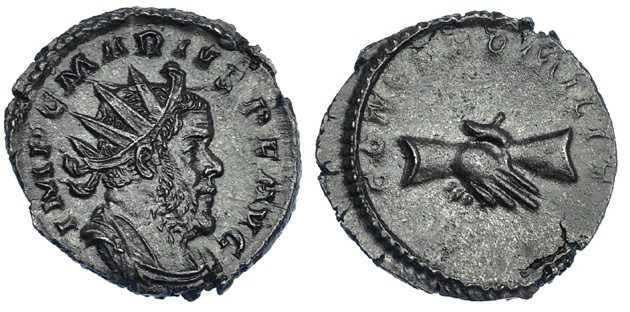 MARIO. Antoniniano. Colonia (269). A/ Busto radiado, drapeado y con coraza a der...