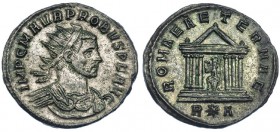 PROBO. Antoniniano. Roma (276-282). R/ R y estrella en el exergo; ROMAE AETERNAE. RIC-192 vte. CH-551. P. O. MBC+.