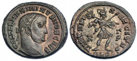 MAXIMINO II. Follis. Alejandría (308-310). Marcas: K-GP , ALE en el exergo. R/ VIRTVS EXERCITVS. RIC-116. EBC-. Ex colección Dattari.
