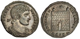 CONSTANTINO I. Follis. Siscia (328-9). Marca: BSIS y creciente. R/ PROVIDENTIAE AVGG. RIC-15. EBC. Ex colección Dattari.