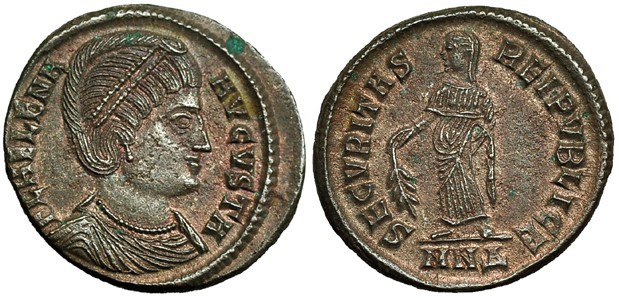 ELENA, madre de Constantino I. Follis. Nicomedia (325-6). MND en el exergo. R/ S...