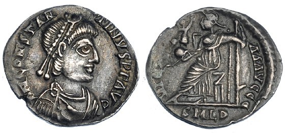 CONSTANTINO III. Silicua. Lugdunum (407-411). R/ VICTORIA AAVGGG. SB-4b. CH-7. C...