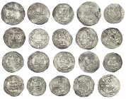 20 monedas de dírham: Abd Al-Rahman III (6), Al-Hakam II (13) y Hisam II. Todas clasificadas. MBC-/MBC.