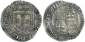 ALFONSO V DE PORTUGAL(PRETENDIENTE). Real. Marcas: P/C. Diez castillos en el escudo. III-868. GO-38.03. EBC-. Rara.