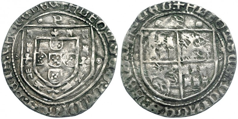 ALFONSO V DE PORTUGAL(PRETENDIENTE). Real. Marcas: P/P. Diez castillos en el esc...