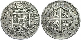 2 reales. 1734. Sevilla. PA. VI-783. MBC.